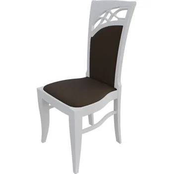 Jídelní židle Jídelní židle MOVILE 28 - bílá / tmavá hnědá 1