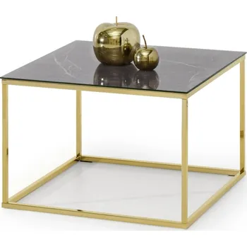 Konferenční stolek Konferenční stolek JENAR - zlatý / šedý mramor