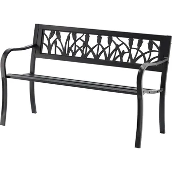 Zahradní lavice Designová zahradní lavice LAIMA - černá