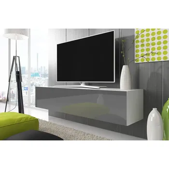 Televizní stolek Stolek pod televizi LODI - šířka 100 cm, bílý / šedý