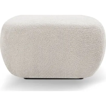 Taburet Čalouněný taburet kostka COBOURG - světlý šedý 1