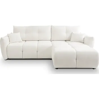 Sedací souprava Rohová rozkládací sedací souprava CANMORE - smetanová