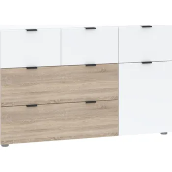 Komoda Komoda se šuplíky ZARA - bílá / dub
