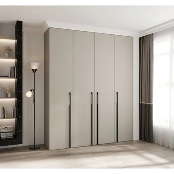 Šatní skříň Šatní skříň s policemi 200/50 LORENA 3 - kašmír / černá