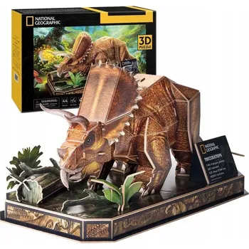 Puzzle Puzzle 3D CubicFun National Geographic: Triceratops, 44 dílků