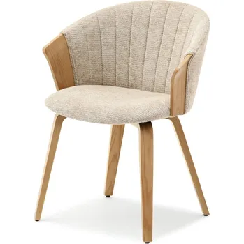 Jídelní židle Čalouněná židle RAHMA - dub / béžová