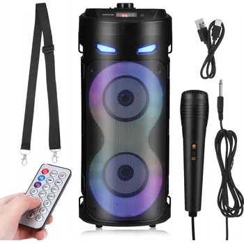 Velký bezdrátový reproduktor mobilní karaoke set