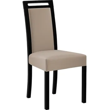 Jídelní židle Čalouněná židle do jídelny ENELI 5 - černá / béžová