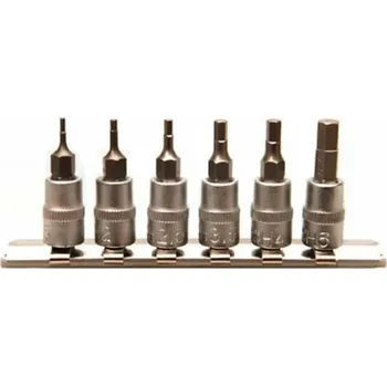 Gola sada Zástrčné hlavice 1/4" imbus, 6 kusů