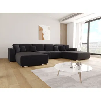 Sedací souprava Rozkládací sedačka do U BELEN - světle grafitová