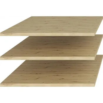 Šatní skříň Set 3 polic pro skříně OLIKA - dub artisan