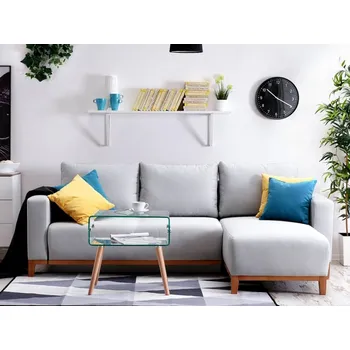 Sedací souprava Rohová sedací souprava DALENA - šedá / dub