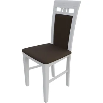 Jídelní židle Jídelní židle MOVILE 12 - bílá / tmavá hnědá 1