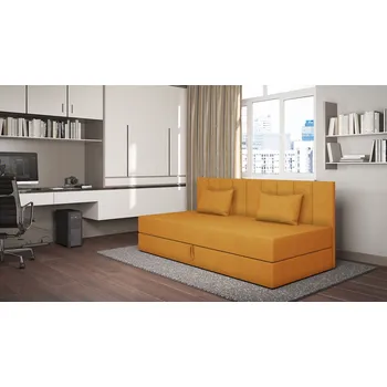 Dětská postel Válenda s úložným prostorem 90x200 ALAMO 1 - hořčicová