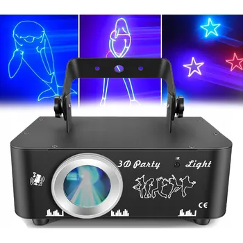 Osvětlovací technika LASEROVÝ PROJEKTOR DISCO DISKOTÉKOVÁ LAMPA 3D DISCO STROBOSKOP NA PÁRTY