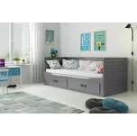 Dětská postel s přistýlkou a matracemi 80x200 ALIDA - grafit