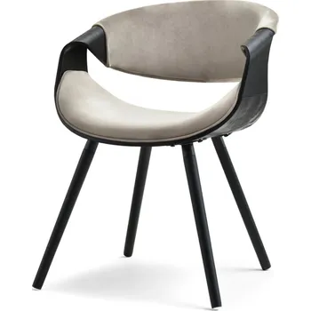 Jídelní židle Designová jídelní židle SAROLTA - černá / béžová