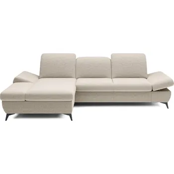 Sedací souprava Rohová rozkládací sedací souprava BROCKVILE - krémová, levý roh