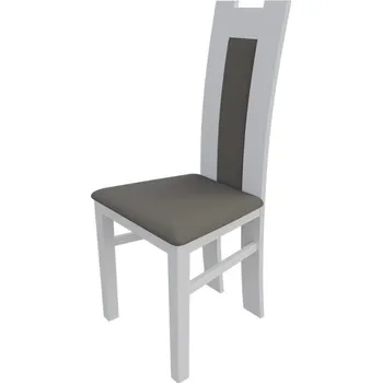 Jídelní židle Jídelní židle MOVILE 18 - bílá / šedá ekokůže