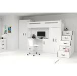 Dětská patrová postel s úložným prostorem bez matrace 80x200 IDA 4 - bílá