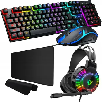 Sada klávesnice a myši T-WOLF černá