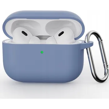 Příslušenství pro sluchátka POUZDRO SILIKONOVÉ POUZDRO NA SLUCHÁTKA APPLE AIRPODS PRO 3 + KARABINA