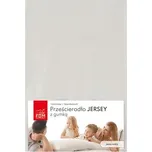 Prostěradlo JERSEY s gumou 200x200 cm SVĚTLE ŠEDÁ 100% bavlna