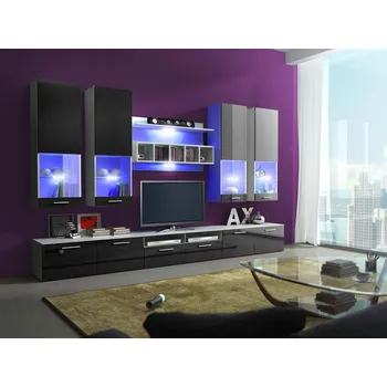 Obývací stěna Obývací stěna AYLIM 2 - bílá / černá