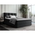 Boxspringová manželská postel 180x200 PULASKI - černá