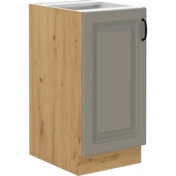 Kuchyňská linka Dolní jednodveřová skříňka SOPHIA - šířka 40 cm, světle šedá / dub artisan
