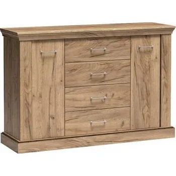 Komoda Široká komoda AILISH - dub kraft zlatý