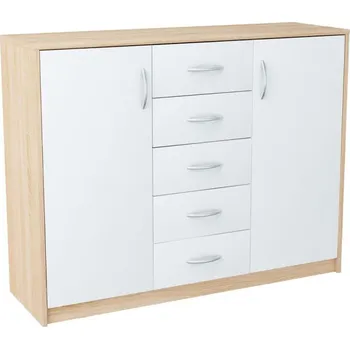 Komoda Kombinovaná komoda IBOJA 1 - dub sonoma / bílá