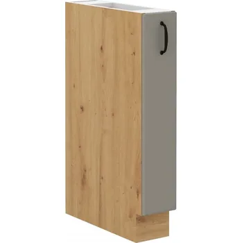 Kuchyňská linka Výsuvná skříňka SOPHIA - šířka 15 cm, světle šedá / dub artisan