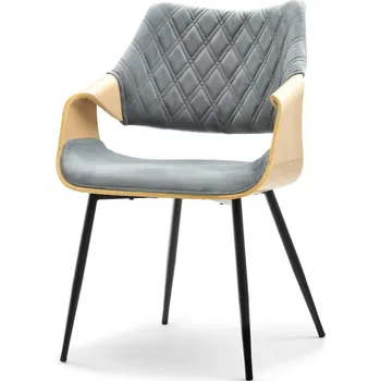 Jídelní židle Designová jídelní židle NENET - dub / šedá / černá