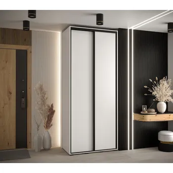 Šatní skříň Šatní skříň ASIRI 1 - 100/60 cm, bílá / černá