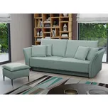 Dvoumístná pohovka na každodenní spaní KURI - mentolová / černé nožky