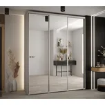 Šatní skříň INDIRA 2 - 200/60 cm, kašmír / stříbrná