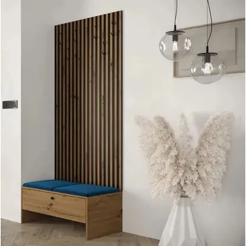 Předsíňová stěna Stěna do chodby ZAMORA 4 - dub artisan / modrá