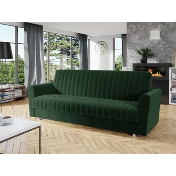 Pohovka Rozkládací pohovka s úložným prostorem SICARE - zelená