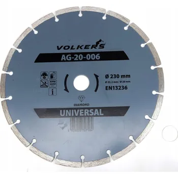 Řezný kotouč Diamantový kotouč univerzální Volkers 230 x 22,2 mm