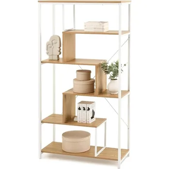 regál Policový regál GRIGORE - dub / bílý