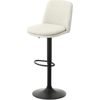 Barová židle Nastavitelná barová židle OFELIE - krémová / černá