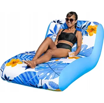 Zahradní lehátko Elegantní Velká Nafukovací Matrace na Plavání Lehátko Lenoška na Pláž k Bazénu 43402