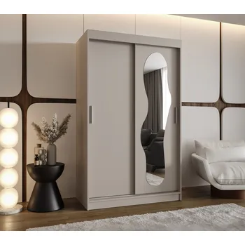 Šatní skříň Šatní skříň 120 cm BEYZA se zrcadlem - kašmírová