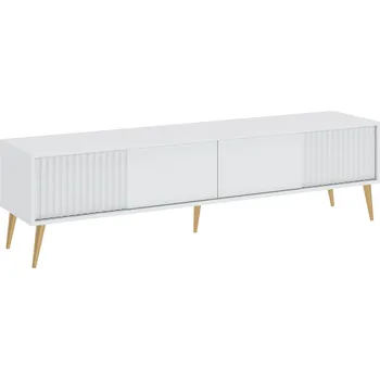 Televizní stolek Široký stolek pod TV JEWETT - bílý