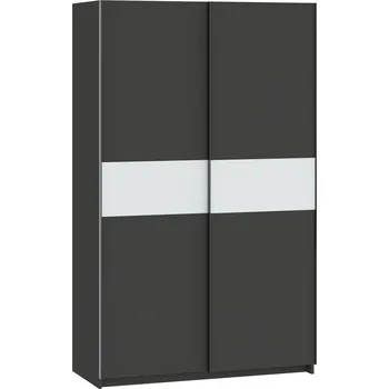 Šatní skříň Šatní skříň do předsíně 122 cm RANDLER - antracitová / bílá