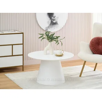 Konferenční stolek Kulatý konferenční stolek 80 DONIS - bílý