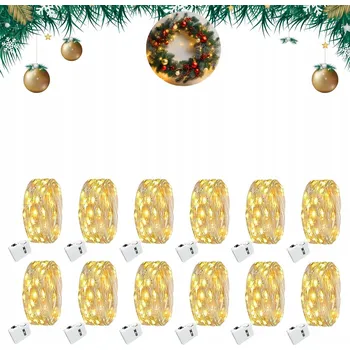 Vánoční dekorace DRÁT PRO SVĚTELNÝ DRÁTEK 2M, SADA 12 KS, 20 LED DIAMONDŮ, 3 ks