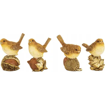 Figurka Figurka Ptáček Zlatý Elegantní Figurka Dekorace Ozdoba do Vašeho Interiéru
