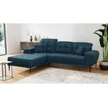 Moderní rohová sedací souprava RURI - modrá, levý roh